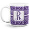 Initial Damask 20 Oz Coffee Mug - White