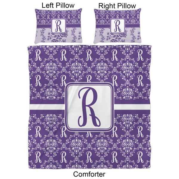 Initial Damask Comforter Set - Queen - Approval