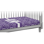 Initial Damask Crib Fitted Sheet