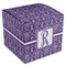 Initial Damask Cube Favor Gift Box - Front/Main