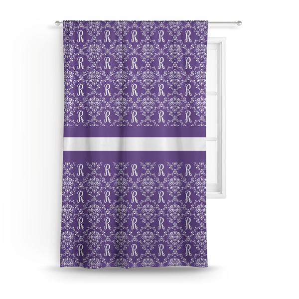 Custom Initial Damask Curtain - 50"x84" Panel (Personalized)