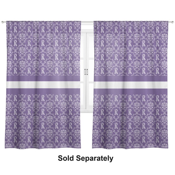 Personalized Initial Damask Curtains
