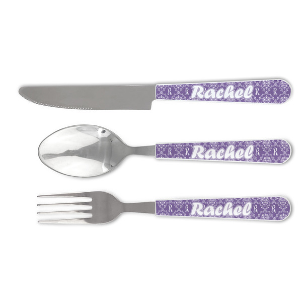 Custom Initial Damask Cutlery Set