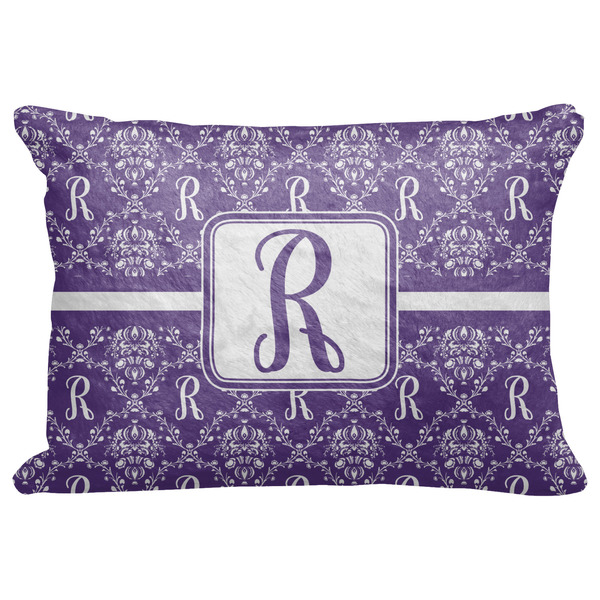 Custom Initial Damask Decorative Baby Pillowcase - 16"x12"