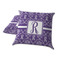 Initial Damask Decorative Pillow Case - TWO