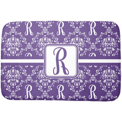 Initial Damask Dish Drying Mat