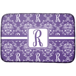 Initial Damask Dish Drying Mat
