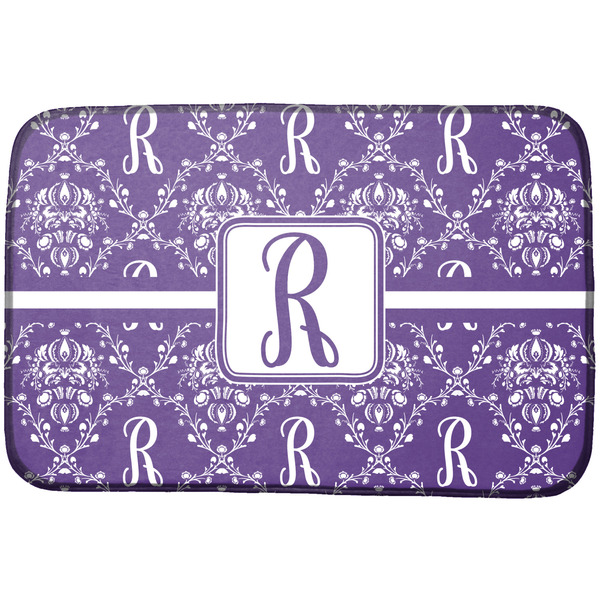 Custom Initial Damask Dish Drying Mat