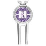 Initial Damask Golf Divot Tool & Ball Marker (Personalized)