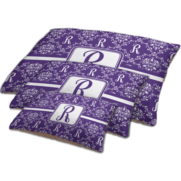 Initial Damask Dog Beds - MAIN (sm, med, lrg)