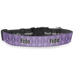 Initial Damask Deluxe Dog Collar (Personalized)