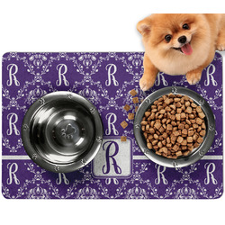 Initial Damask Dog Food Mat - Small
