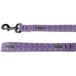 Initial Damask Deluxe Dog Leash - 4 ft (Personalized)