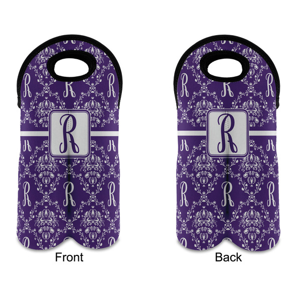Initial Damask Double Wine Tote - APPROVAL (new)