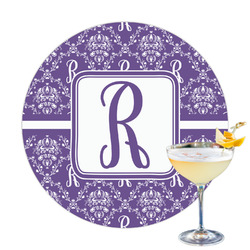 Initial Damask Printed Drink Topper