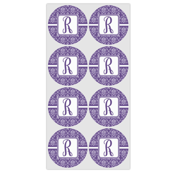 Initial Damask Drink Topper - Medium - Set of 12