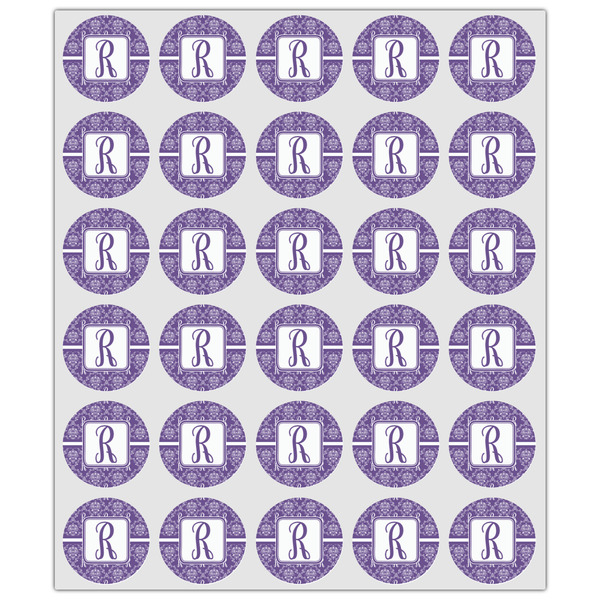 Initial Damask Drink Topper - XSmall - Set of 30