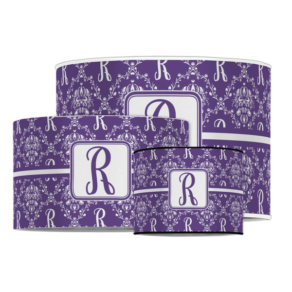 Initial Damask Drum Lampshades - MAIN