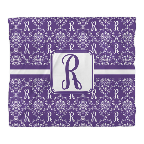 Initial Damask Duvet Cover - King - Front