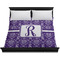 Initial Damask Duvet Cover - King - On Bed - No Prop