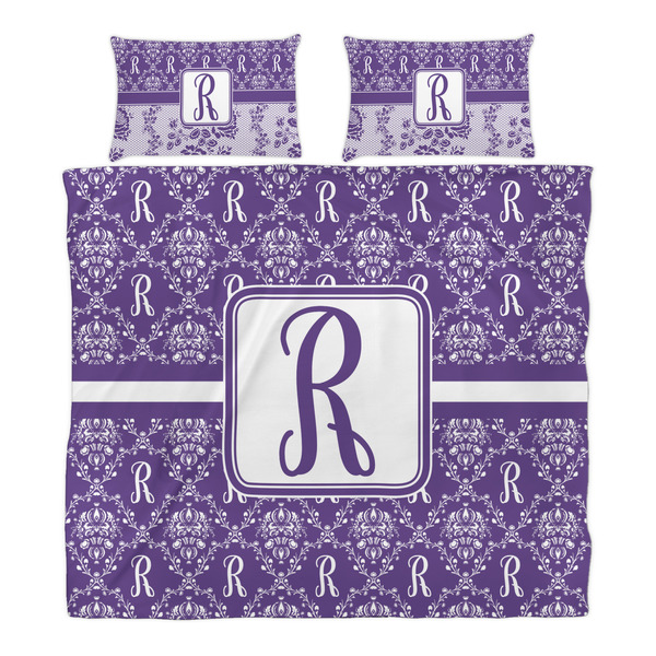 Initial Damask Duvet Cover Set - King - Alt Approval