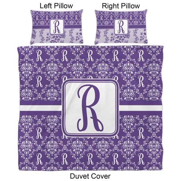 Initial Damask Duvet Cover Set - King - Approval