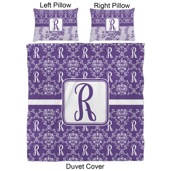 Initial Damask Duvet Cover Set - Queen - Approval