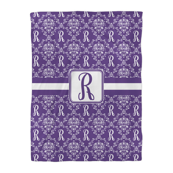 Initial Damask Duvet Cover - Twin XL - Front