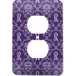 Initial Damask Electric Outlet Plate (Personalized)