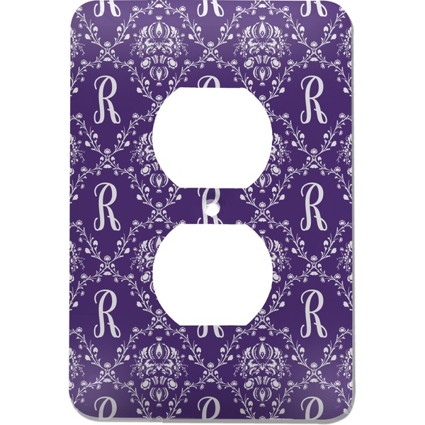 Custom Initial Damask Electric Outlet Plate (Personalized)