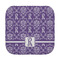 Initial Damask Face Cloth-Rounded Corners