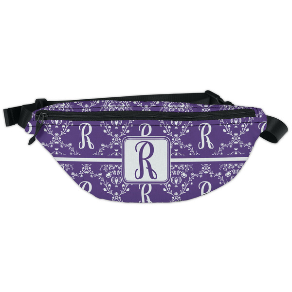 Custom Initial Damask Fanny Pack - Classic Style