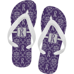 Initial Damask Flip Flops (Personalized)