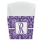 Initial Damask French Fry Favor Box - Front View