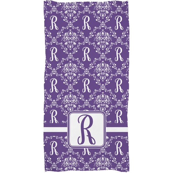 Initial Damask Full Sized Bath Towel - Apvl