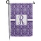 Initial Damask Small Garden Flag - Double Sided