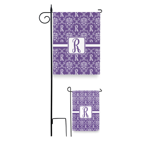 Initial Damask Garden Flag - PARENT/MAIN