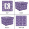 Initial Damask Gift Boxes with Lid - Canvas Wrapped - Large - Approval