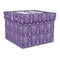 Initial Damask Gift Boxes with Lid - Canvas Wrapped - Large - Front/Main