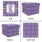Initial Damask Gift Boxes with Lid - Canvas Wrapped - Medium - Approval