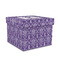 Initial Damask Gift Boxes with Lid - Canvas Wrapped - Medium - Front/Main