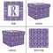Initial Damask Gift Boxes with Lid - Canvas Wrapped - Small - Approval