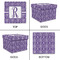 Initial Damask Gift Boxes with Lid - Canvas Wrapped - XX-Large - Approval