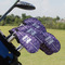 Initial Damask Golf Club Cover - Set of 9 - On Clubs