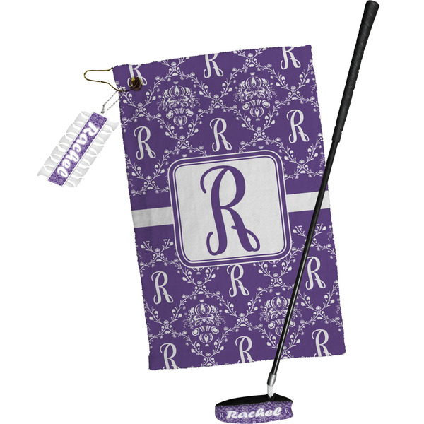 Personalized Initial Damask Golf Gift Kit (Full Print)