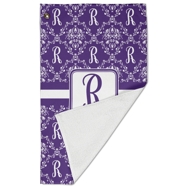 Initial Damask Golf Towel - Folded (Large)