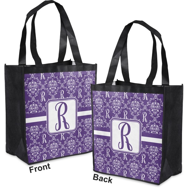 Initial Damask Grocery Bag - Apvl