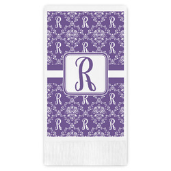 Initial Damask Guest Towels - Full Color