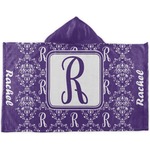 Initial Damask Kids Hooded Towel (Personalized)