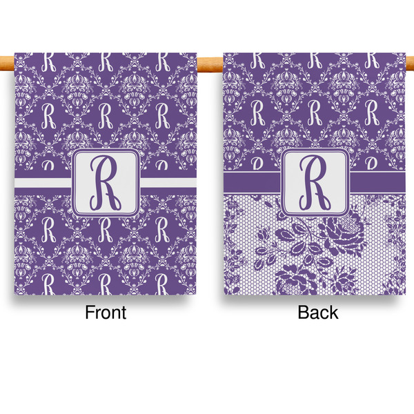 Initial Damask House Flags - Double Sided - APPROVAL